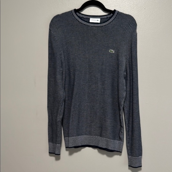 Lacoste Other - Lacoste Blue Crewneck Sweater Fine Knit Classic